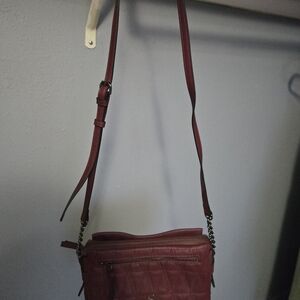 Elegant Red Quilted Shoulder Bag